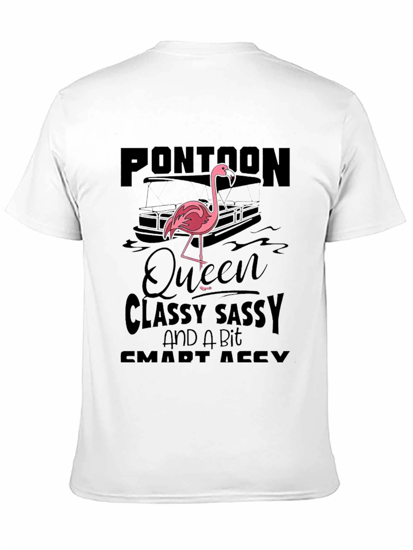 Pontoon Queen Flamingo Graphic T-Shirt