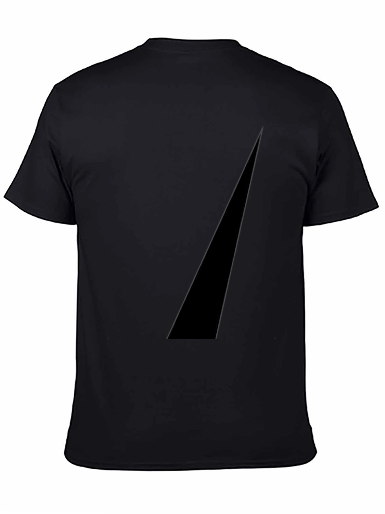 Modern Black Tee with Geometric Accent