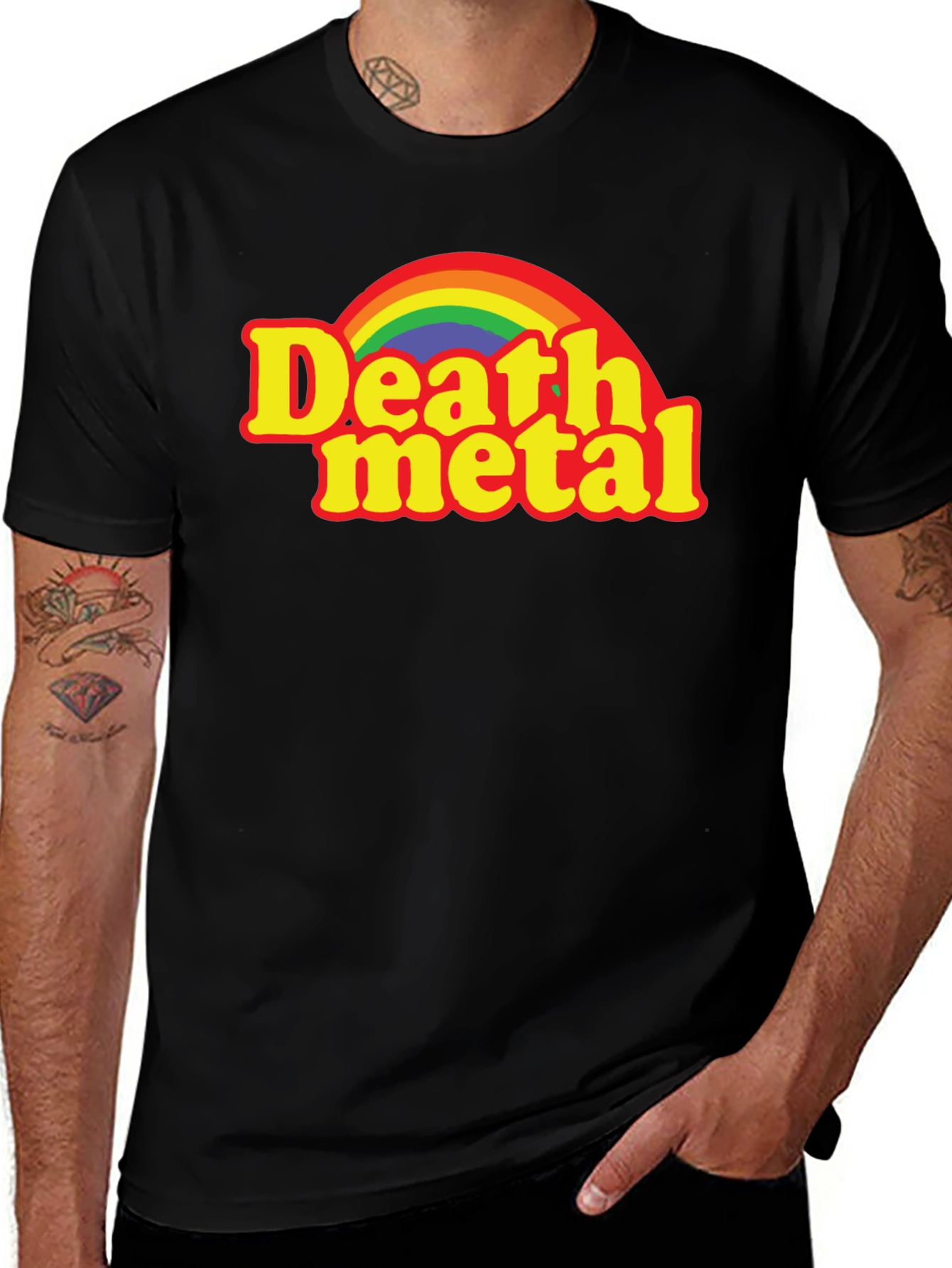 Death Metal Rainbow T-Shirt - Dark Humor Tee