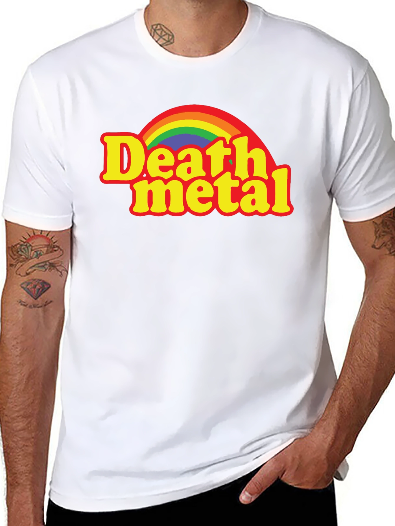 Death Metal Rainbow T-Shirt - Dark Humor Tee