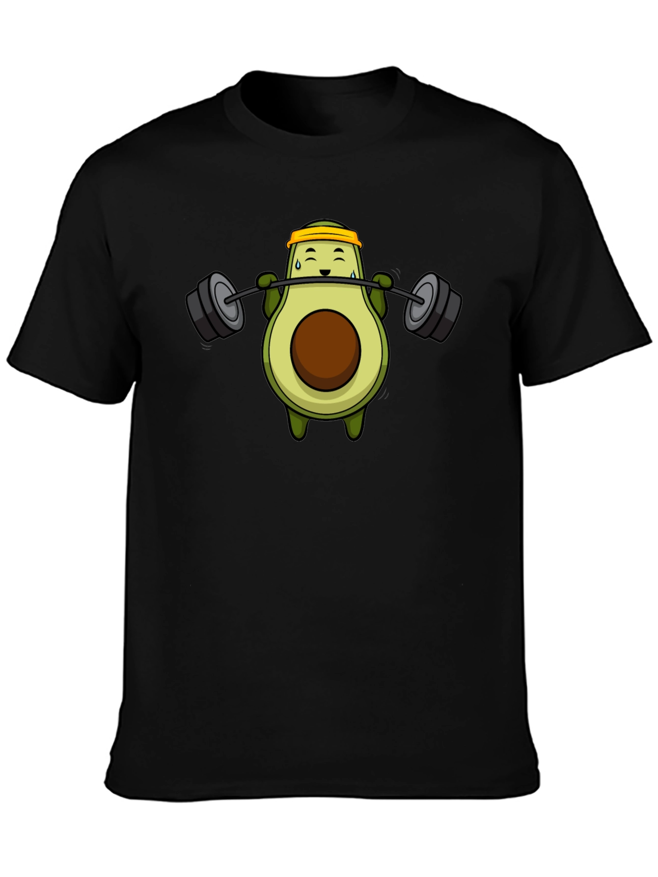 Avocado Lifting Barbell T-Shirt - Black