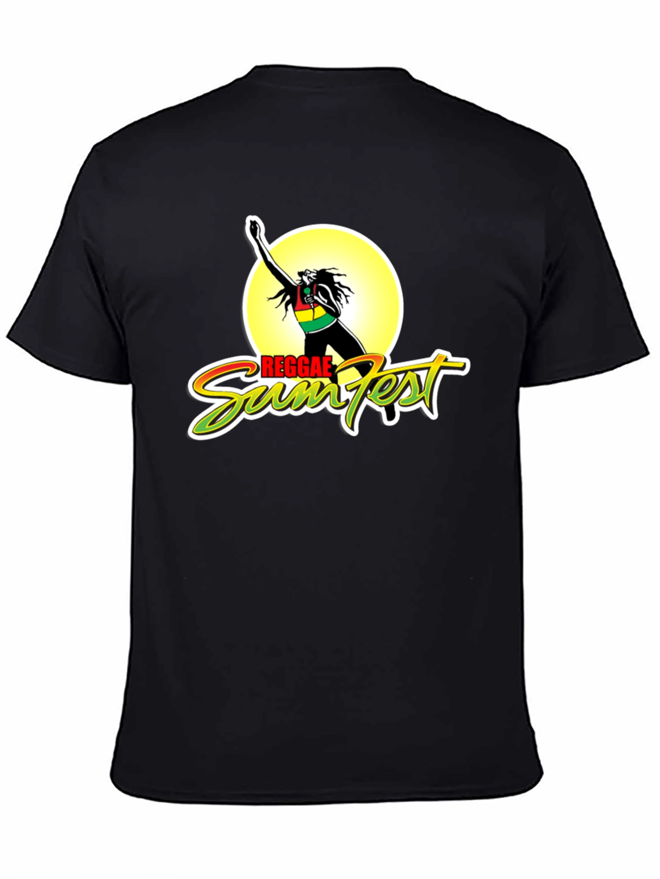 Reggae Sumfest T-Shirt Black Graphic Print