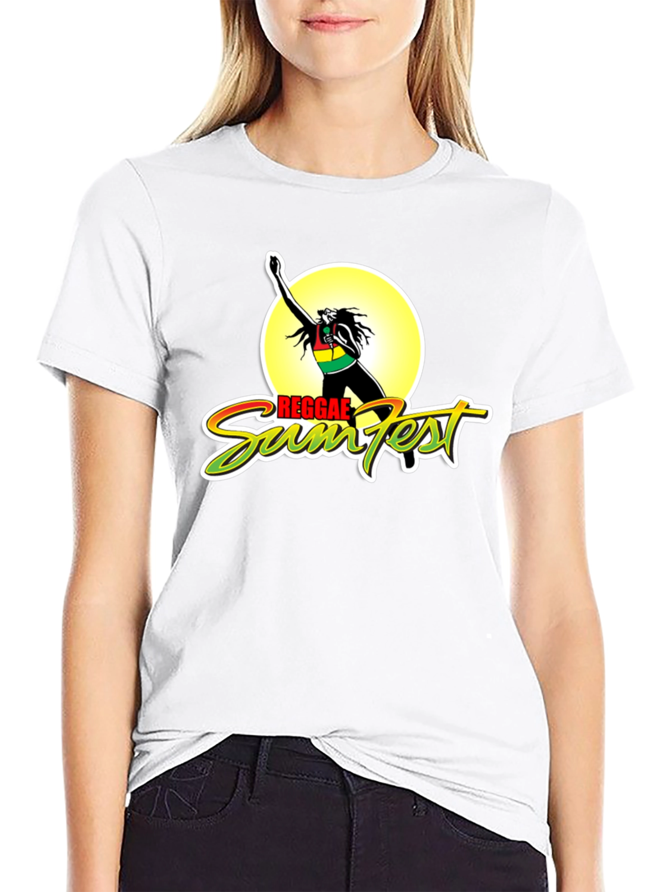 Reggae Sumfest T-Shirt Black Graphic Print