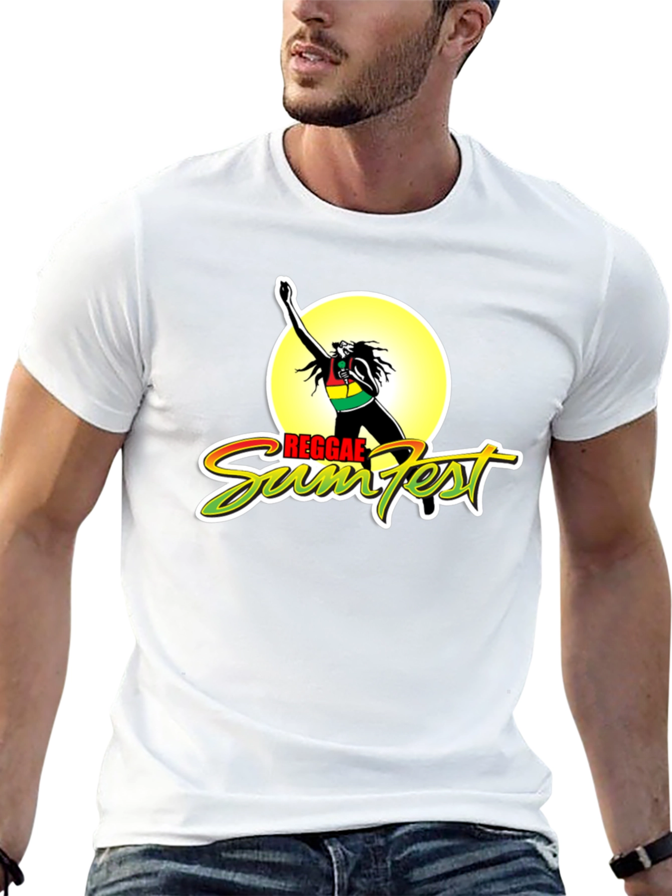 Reggae Sumfest T-Shirt Black Graphic Print