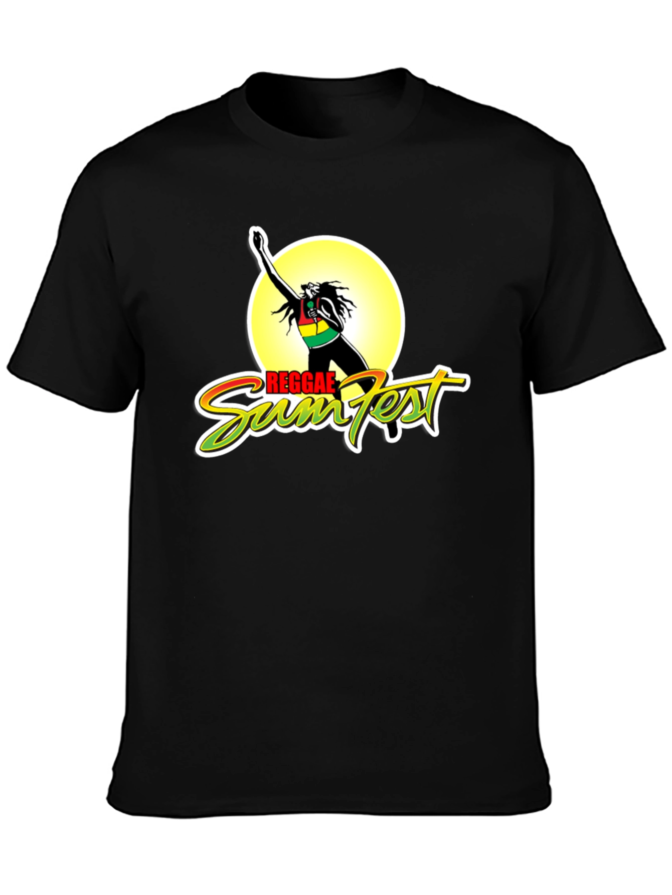 Reggae Sumfest T-Shirt Black Graphic Print