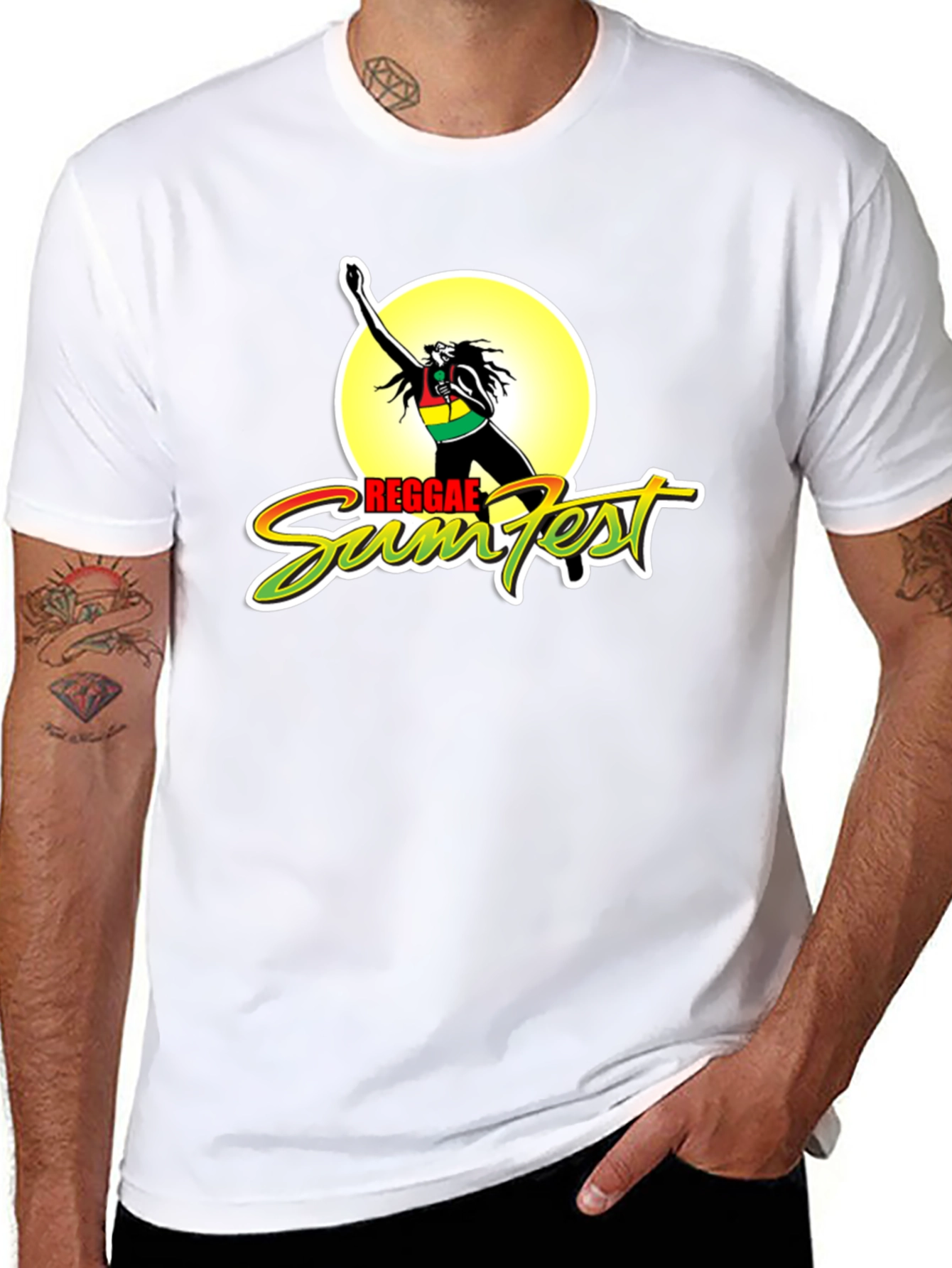 Reggae Sumfest T-Shirt Black Graphic Print