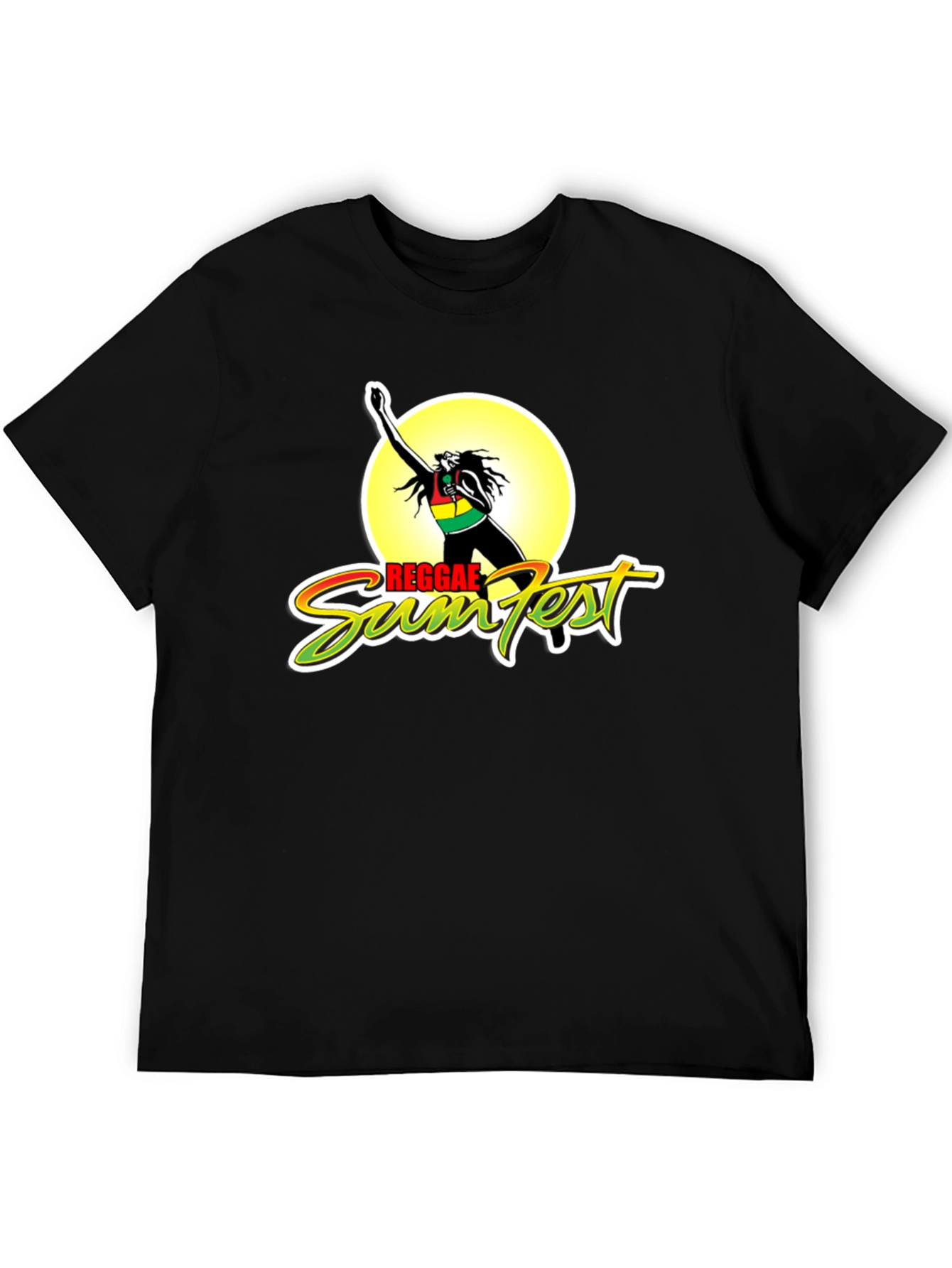 Reggae Sumfest T-Shirt Black Graphic Print