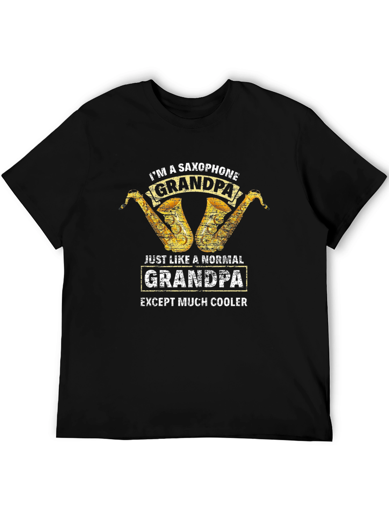 Saxophone Grandpa T-Shirt - Cool Grandfather Tee