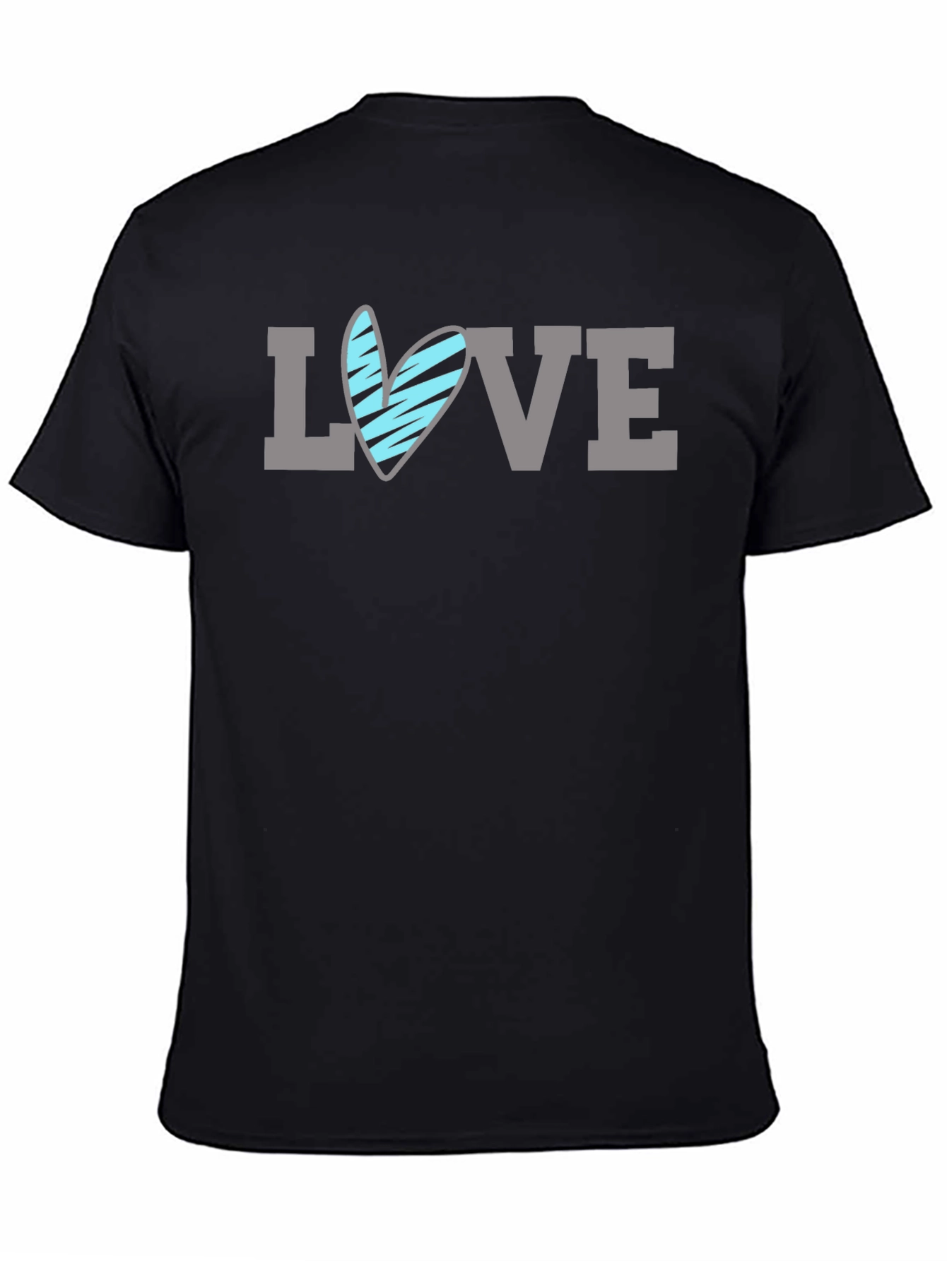 Love Heart Graphic T-Shirt - Mens Black Tee