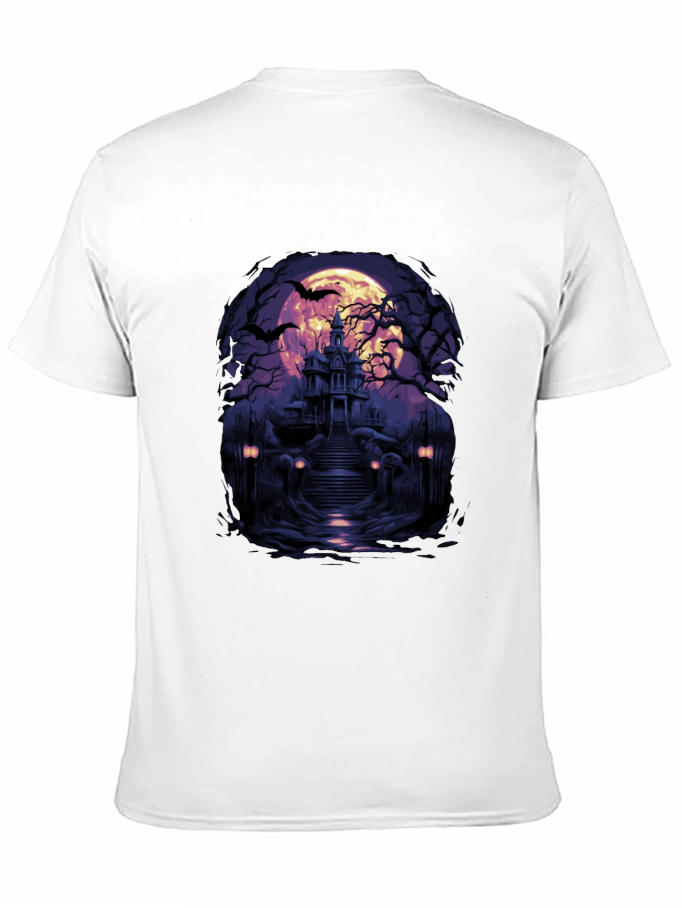 Haunted House Graphic Tee - Spooky Halloween T-Shirt