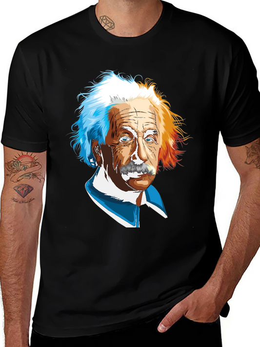 Einstein Graphic Print Black T-Shirt