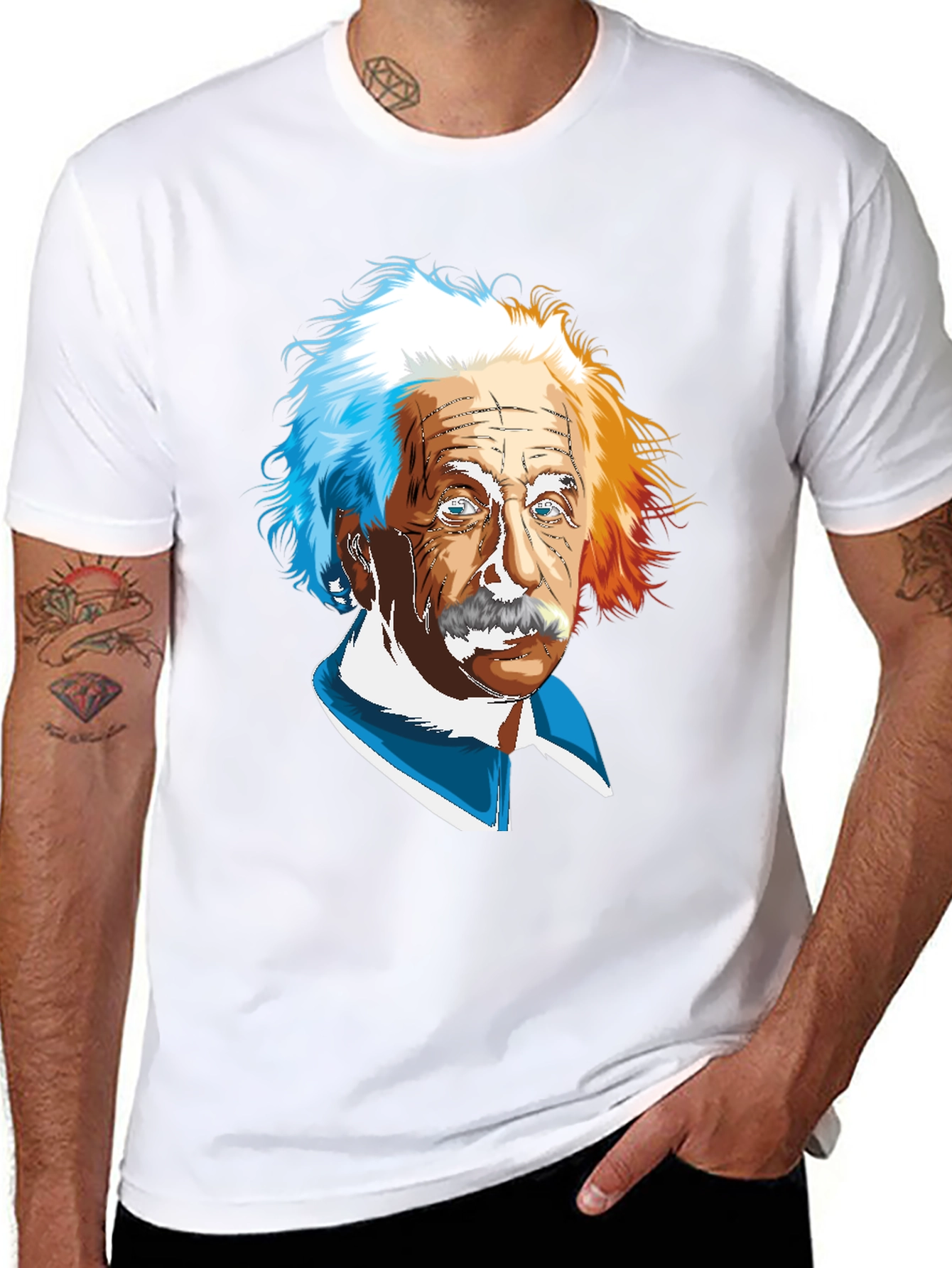 Einstein Graphic Print Black T-Shirt