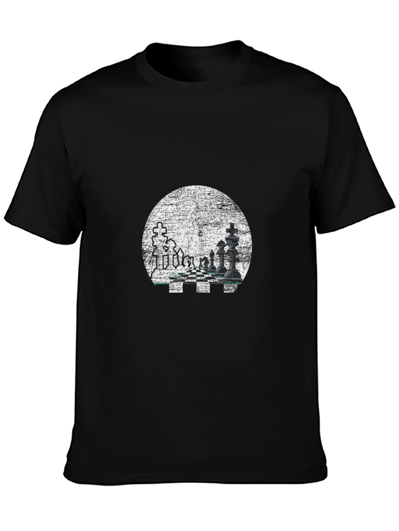 Chess Graphic Tee - Stylish Black Casual Wear