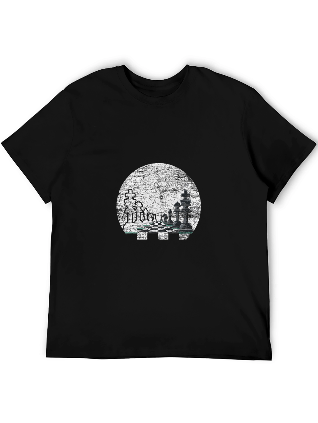 Chess Graphic Tee - Stylish Black Casual Wear
