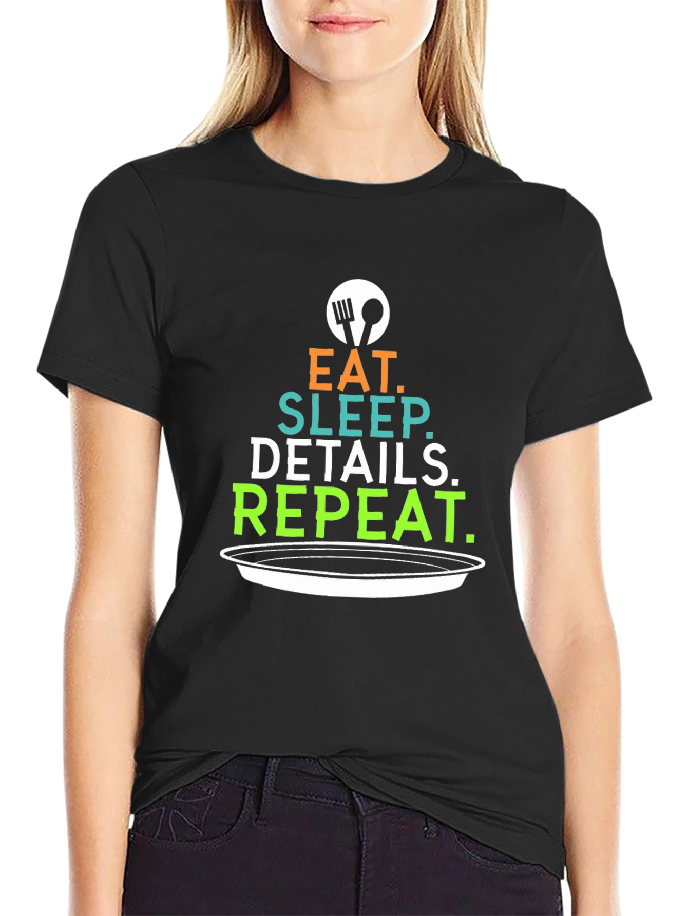 Eat Sleep Details Repeat Graphic Tee