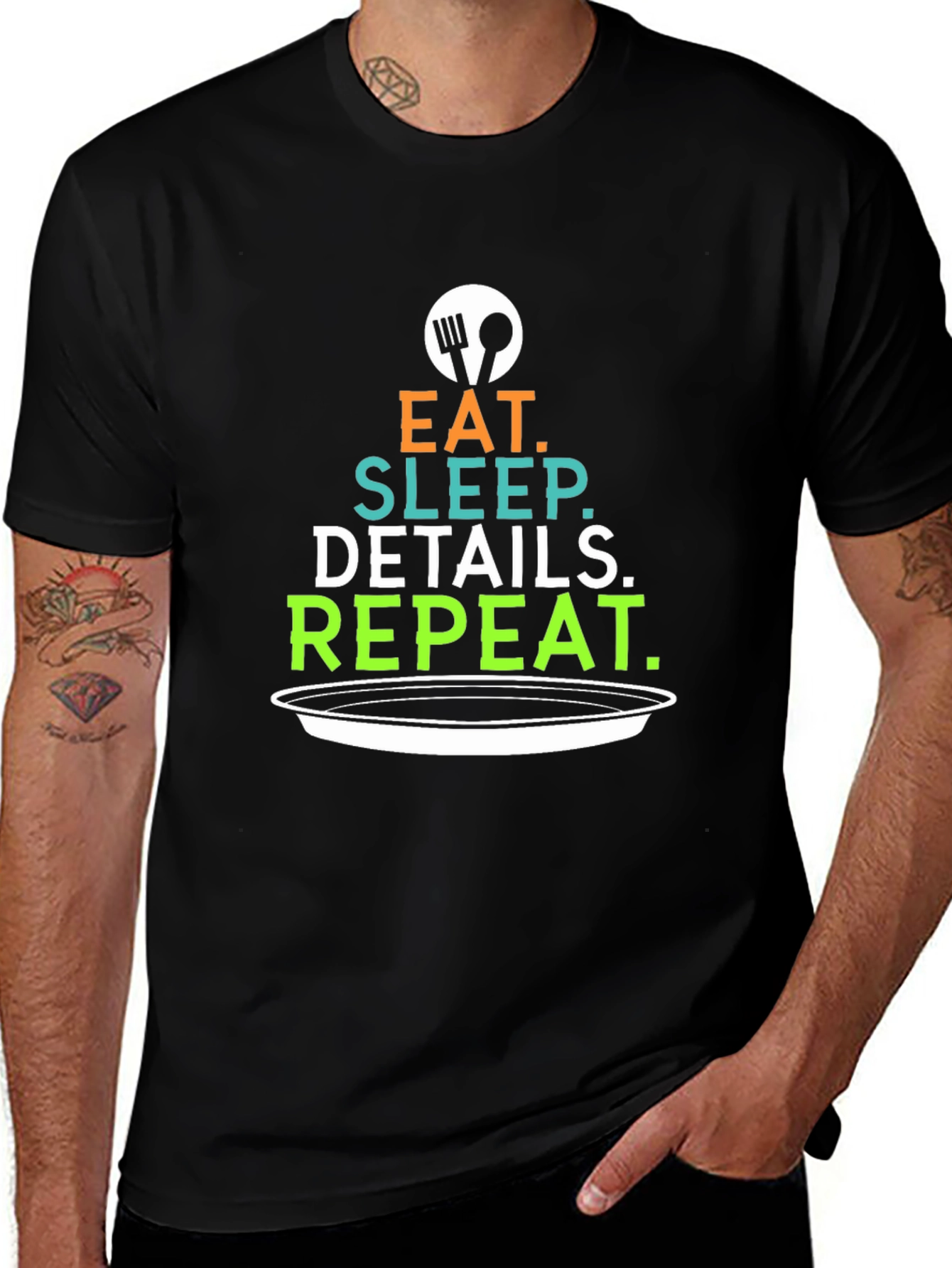 Eat Sleep Details Repeat Graphic Tee
