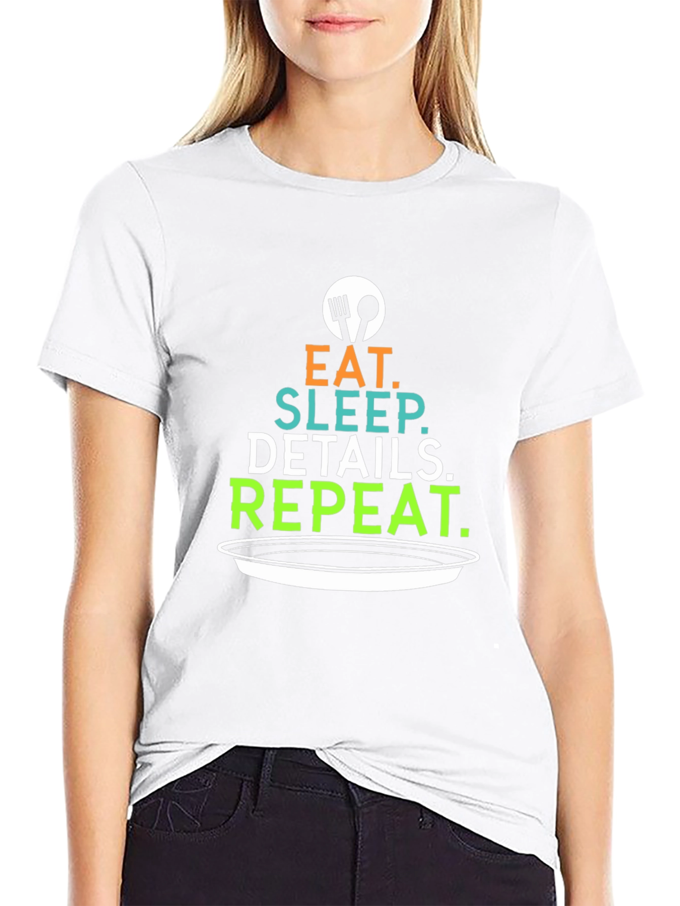 Eat Sleep Details Repeat Graphic Tee