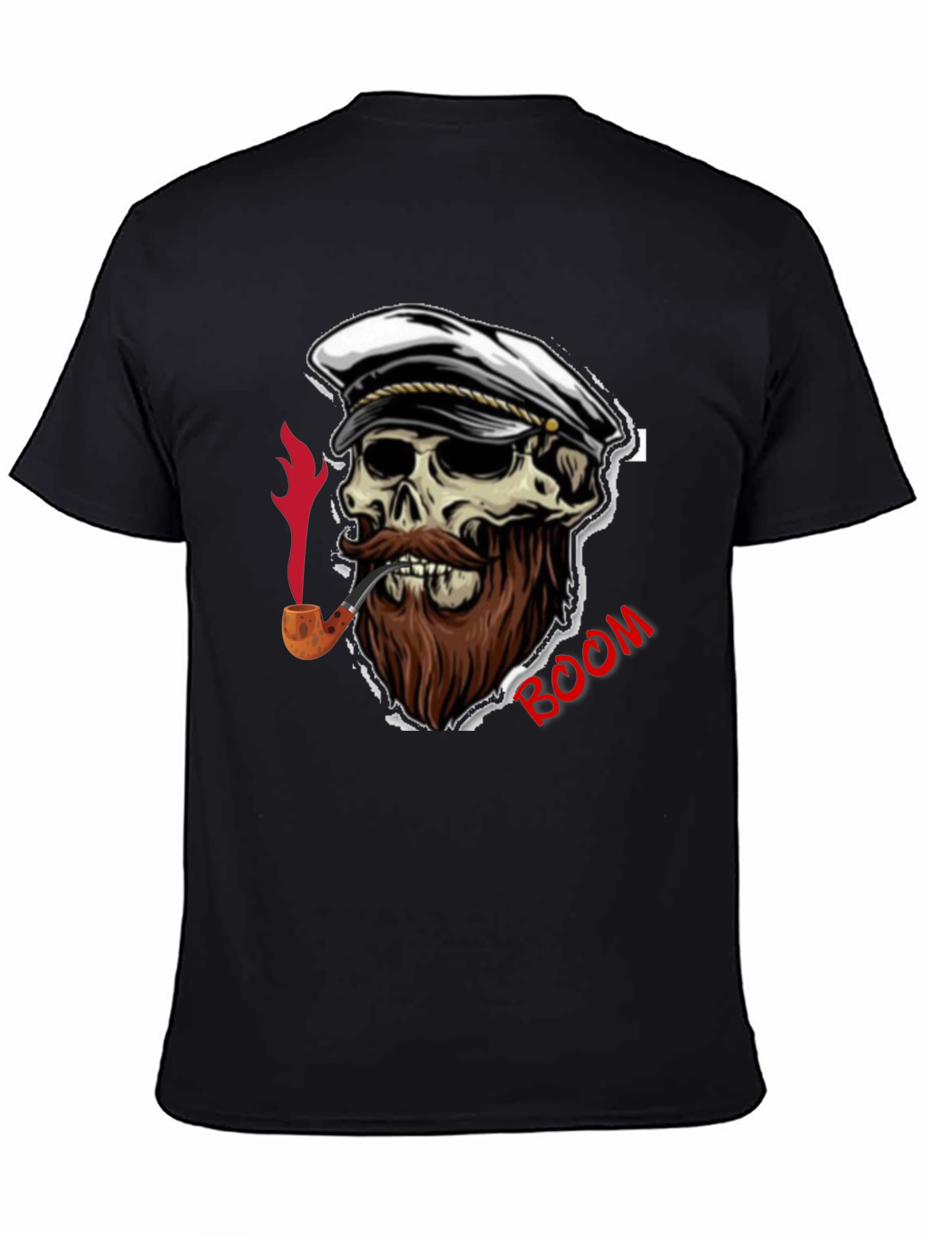 Skull Captain Boom Graphic T-Shirt