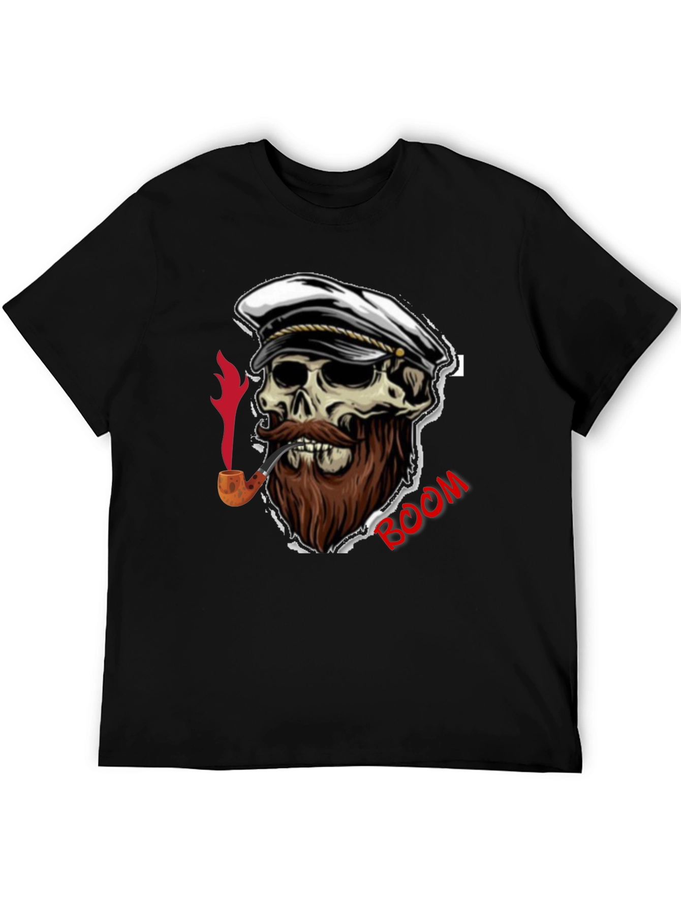 Skull Captain Boom Graphic T-Shirt