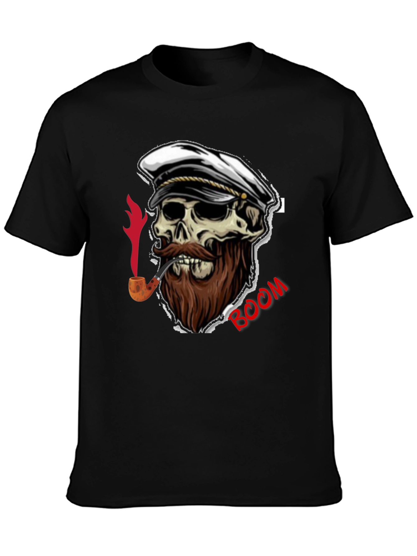 Skull Captain Boom Graphic T-Shirt