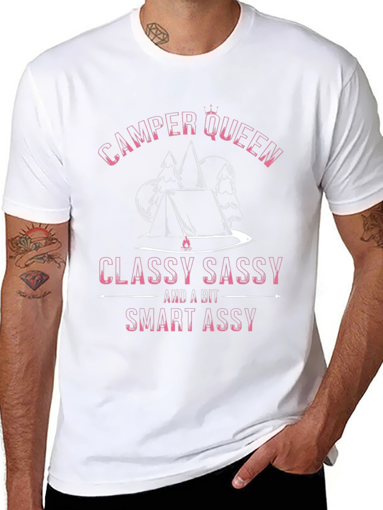 Camper Queen Black T-Shirt - Classy Sassy Smart Assy