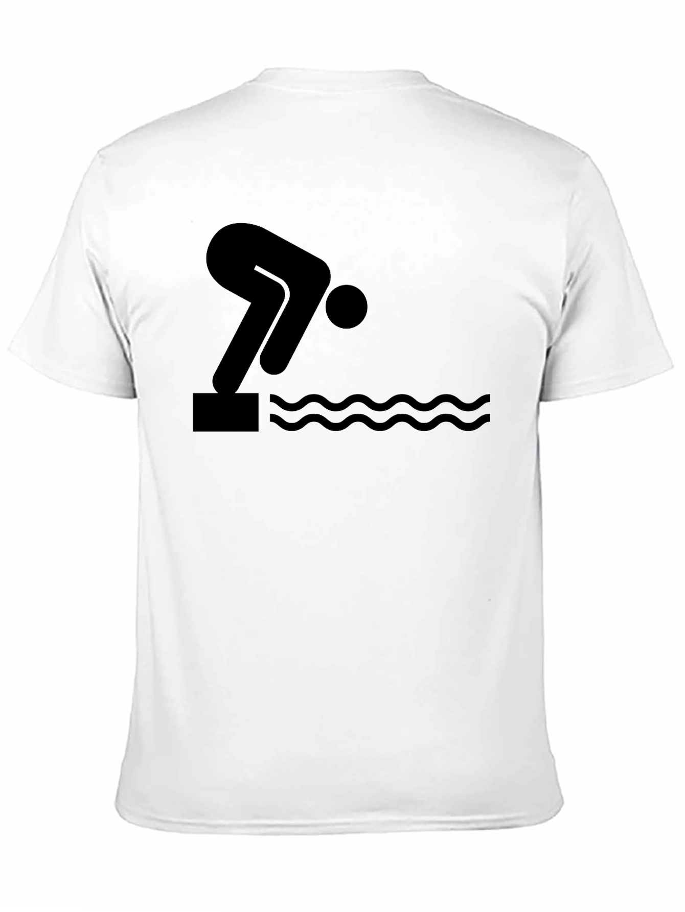 Swimmer Dive Black Graphic T-Shirt
