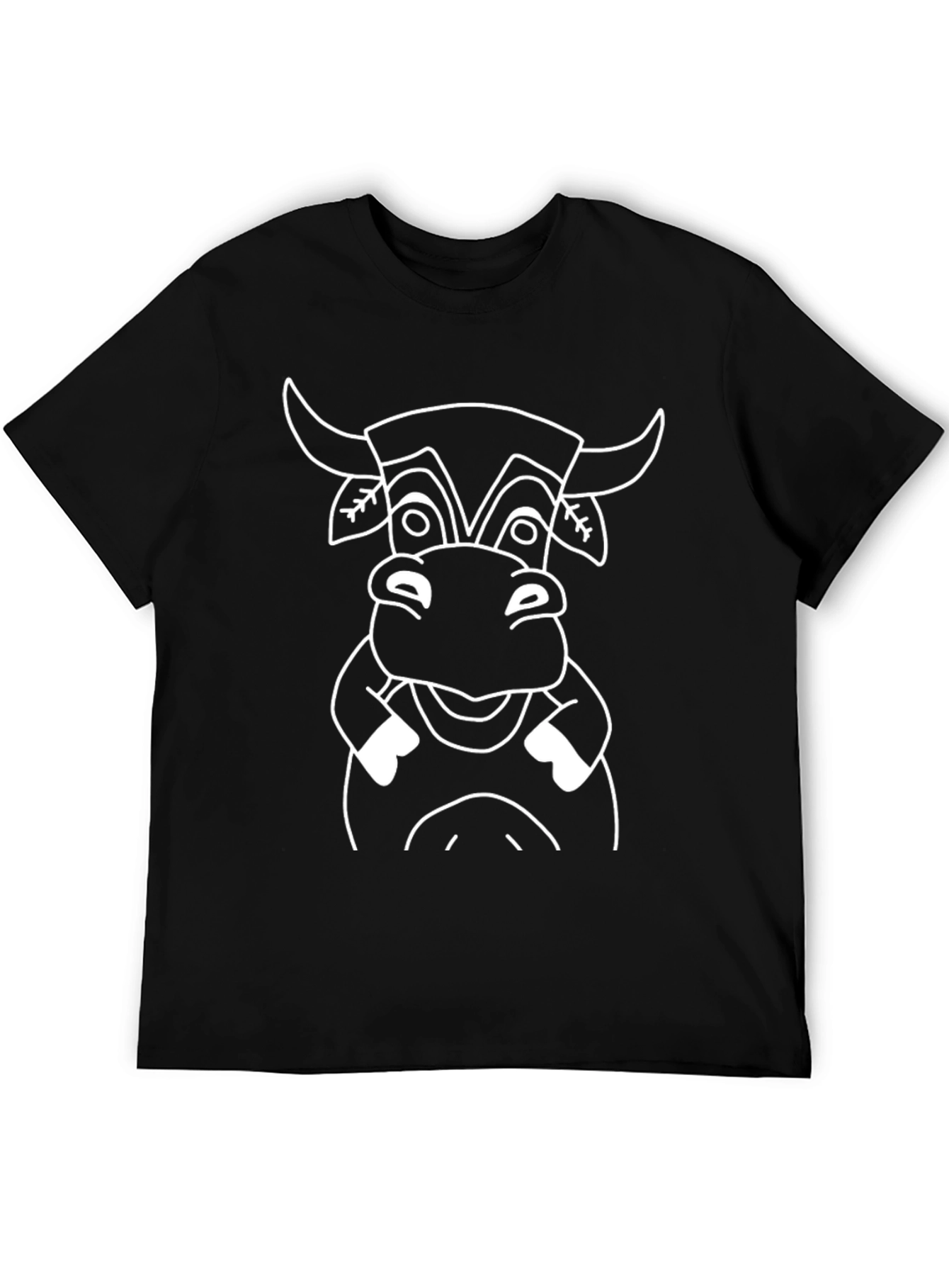 Funny Cow Graphic Black T-Shirt