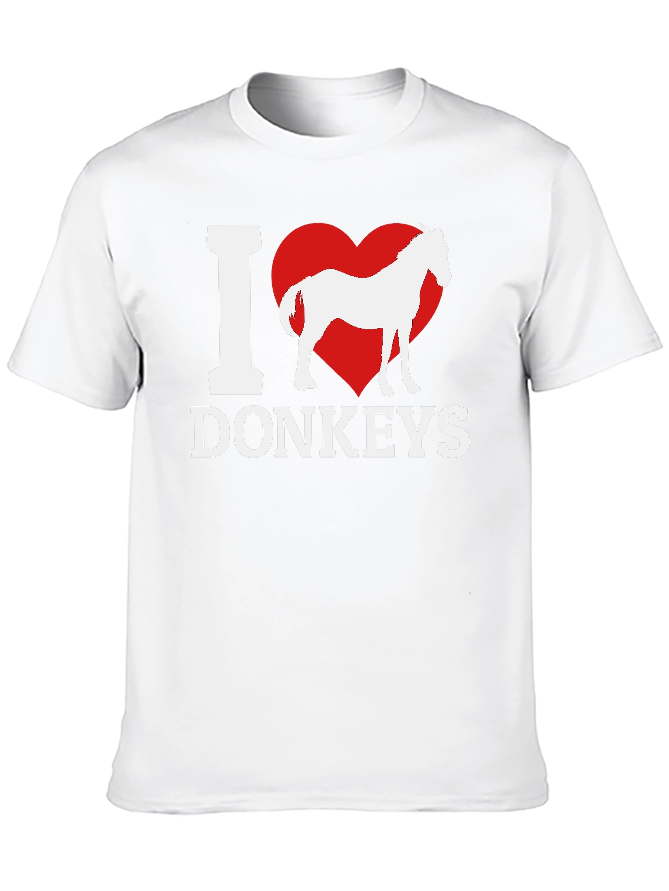 I Heart Donkeys Graphic Tee - Black Unisex Shirt