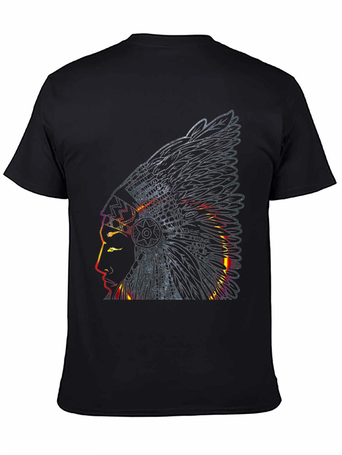 Native American Chief T-Shirt - Black