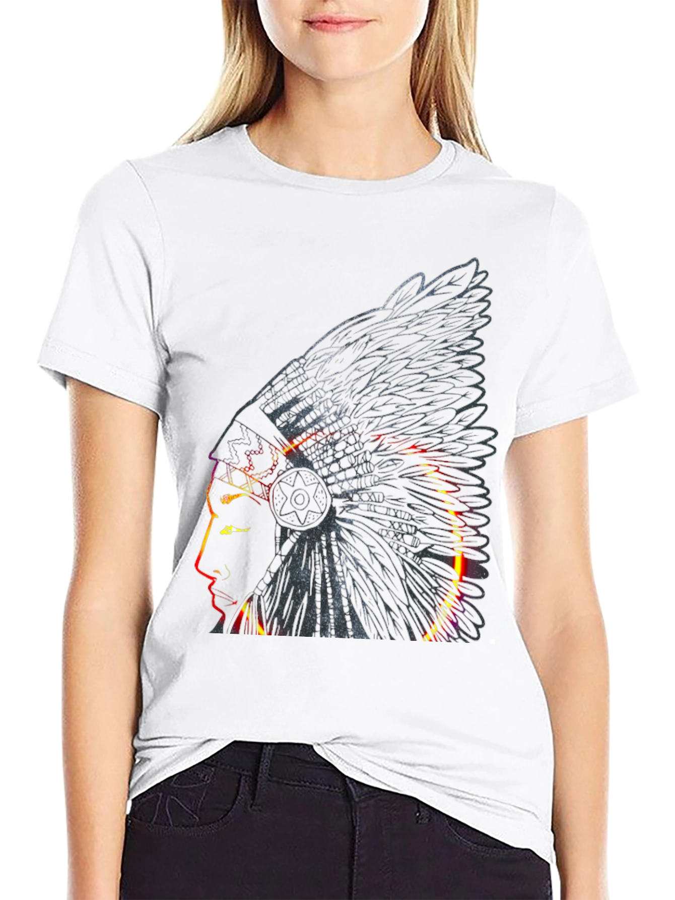 Native American Chief T-Shirt - Black