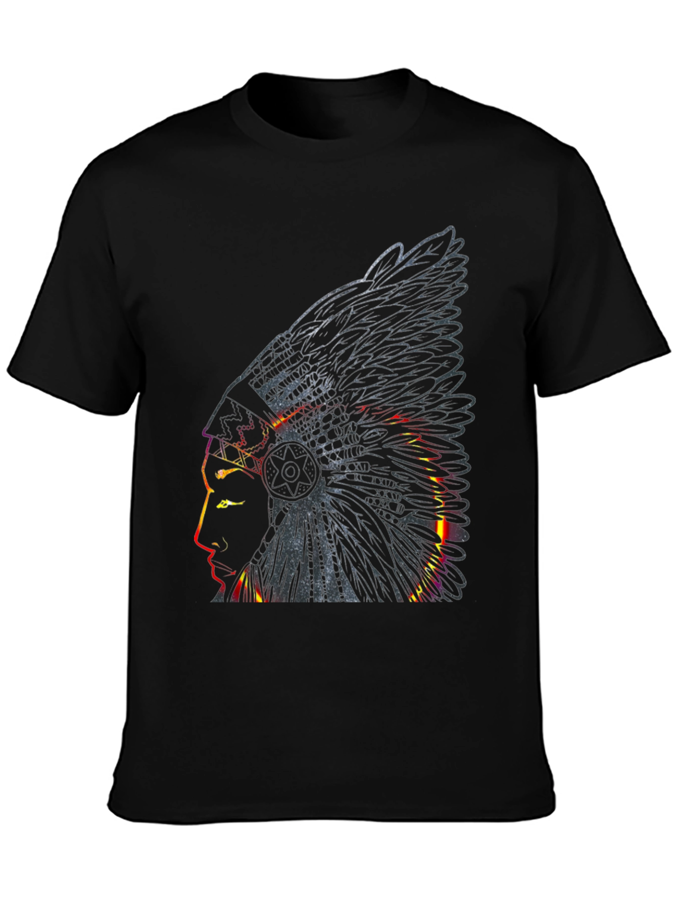 Native American Chief T-Shirt - Black