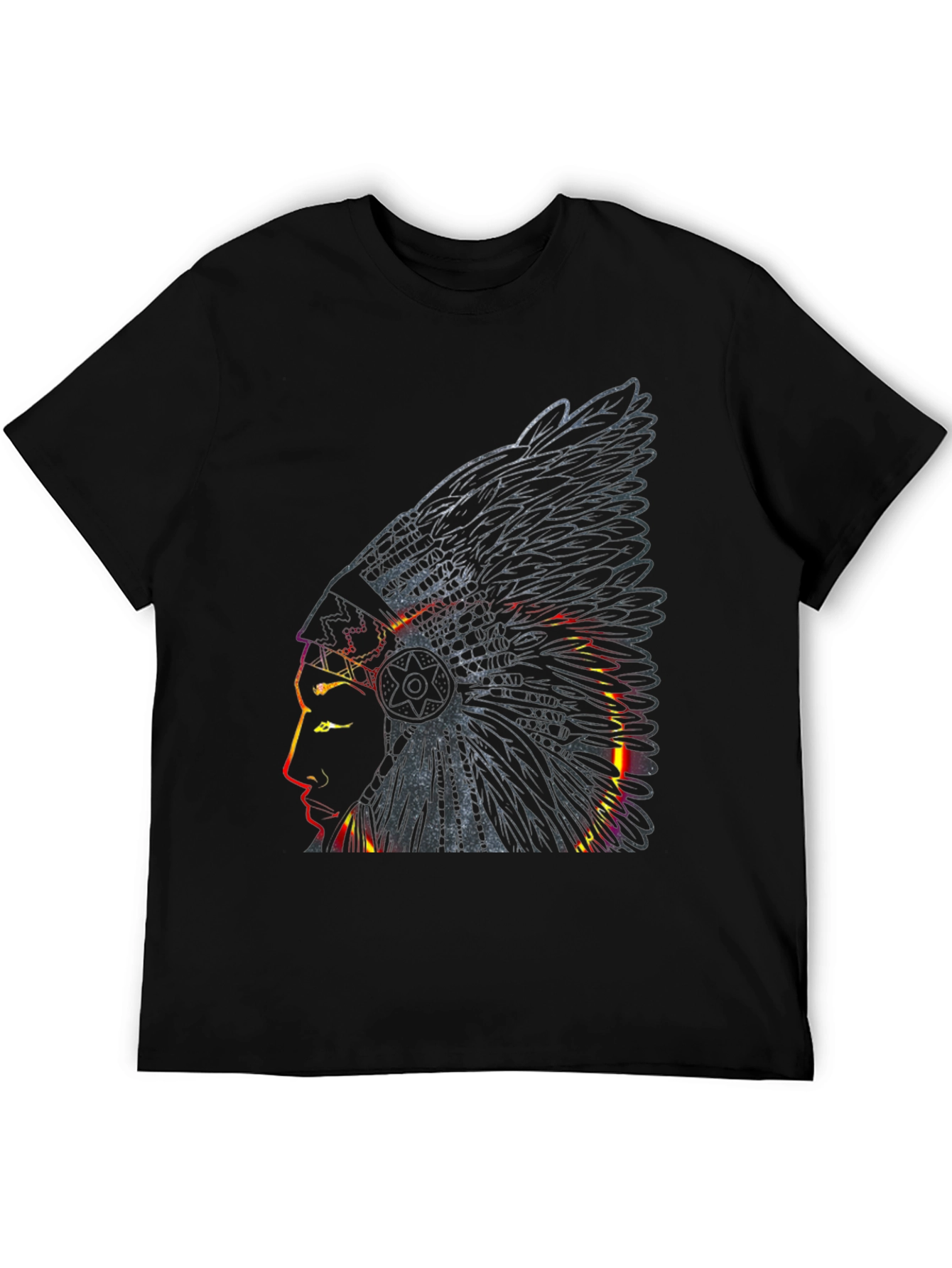 Native American Chief T-Shirt - Black