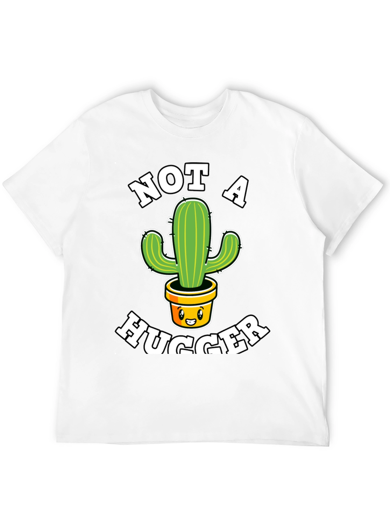 Not a Hugger Cactus Graphic T-Shirt