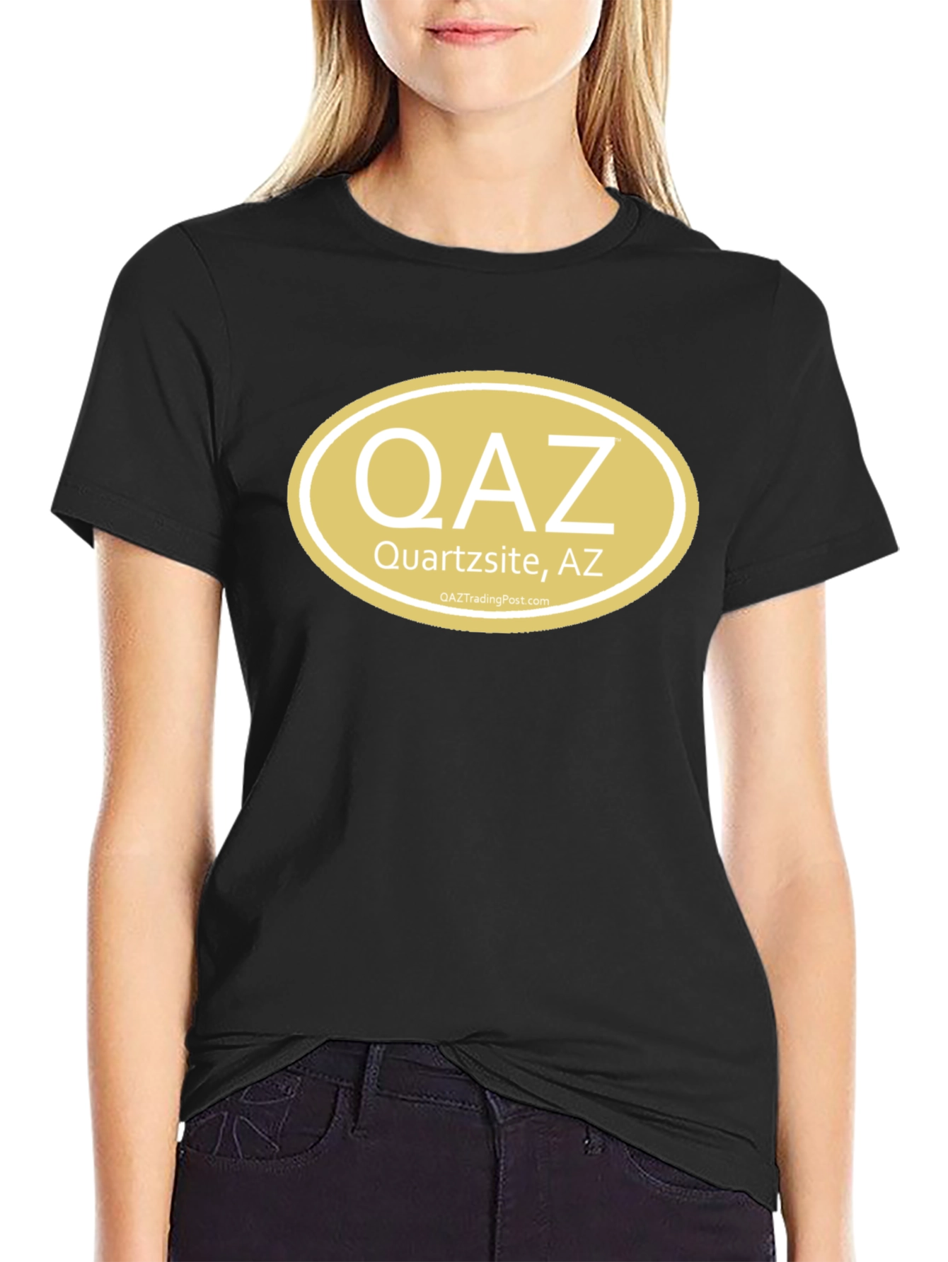 Quartzsite AZ T-Shirt - QAZ Oval Design