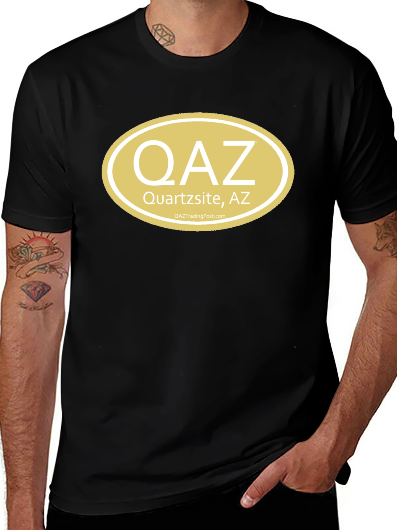 Quartzsite AZ T-Shirt - QAZ Oval Design
