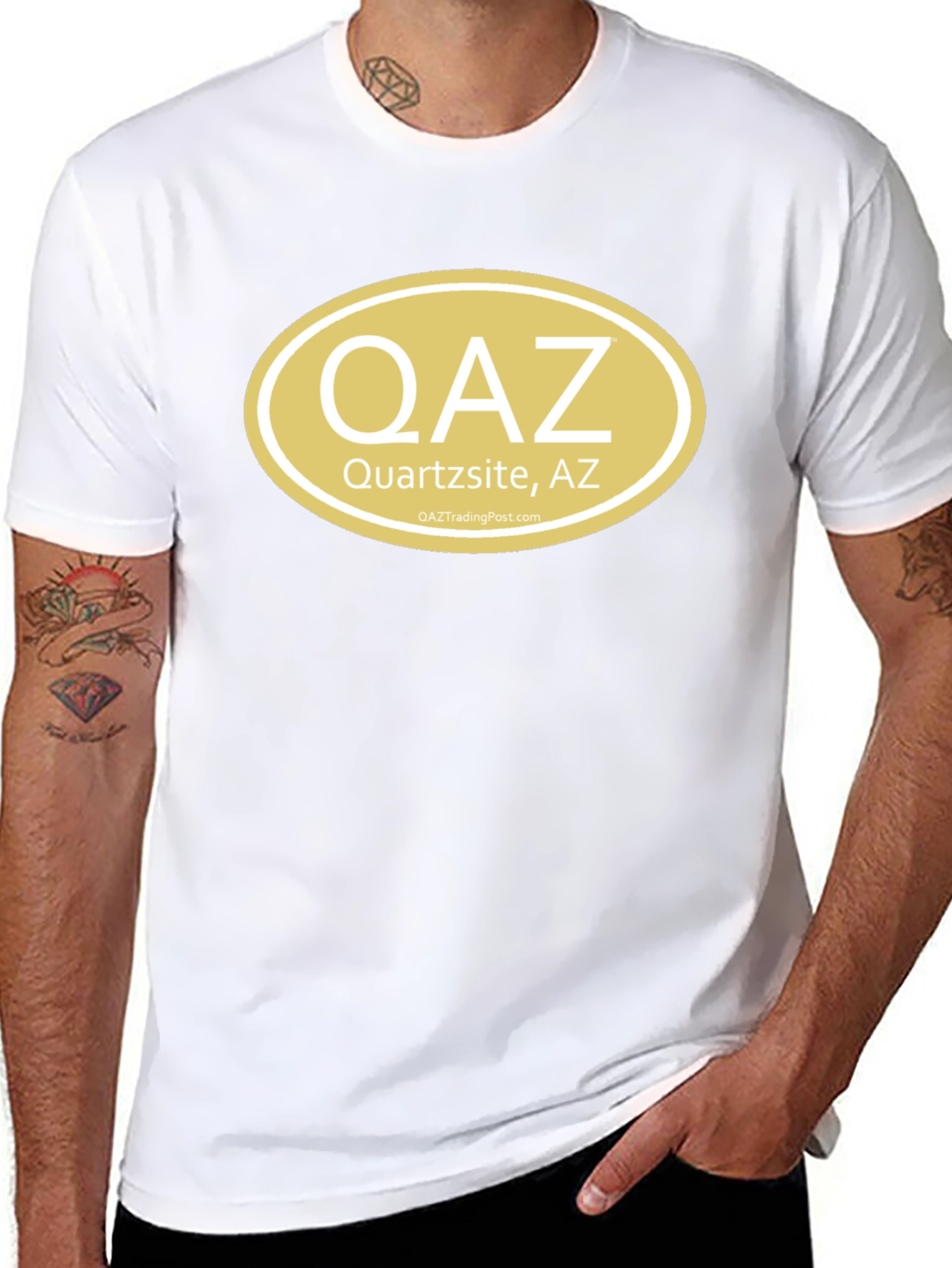 Quartzsite AZ T-Shirt - QAZ Oval Design