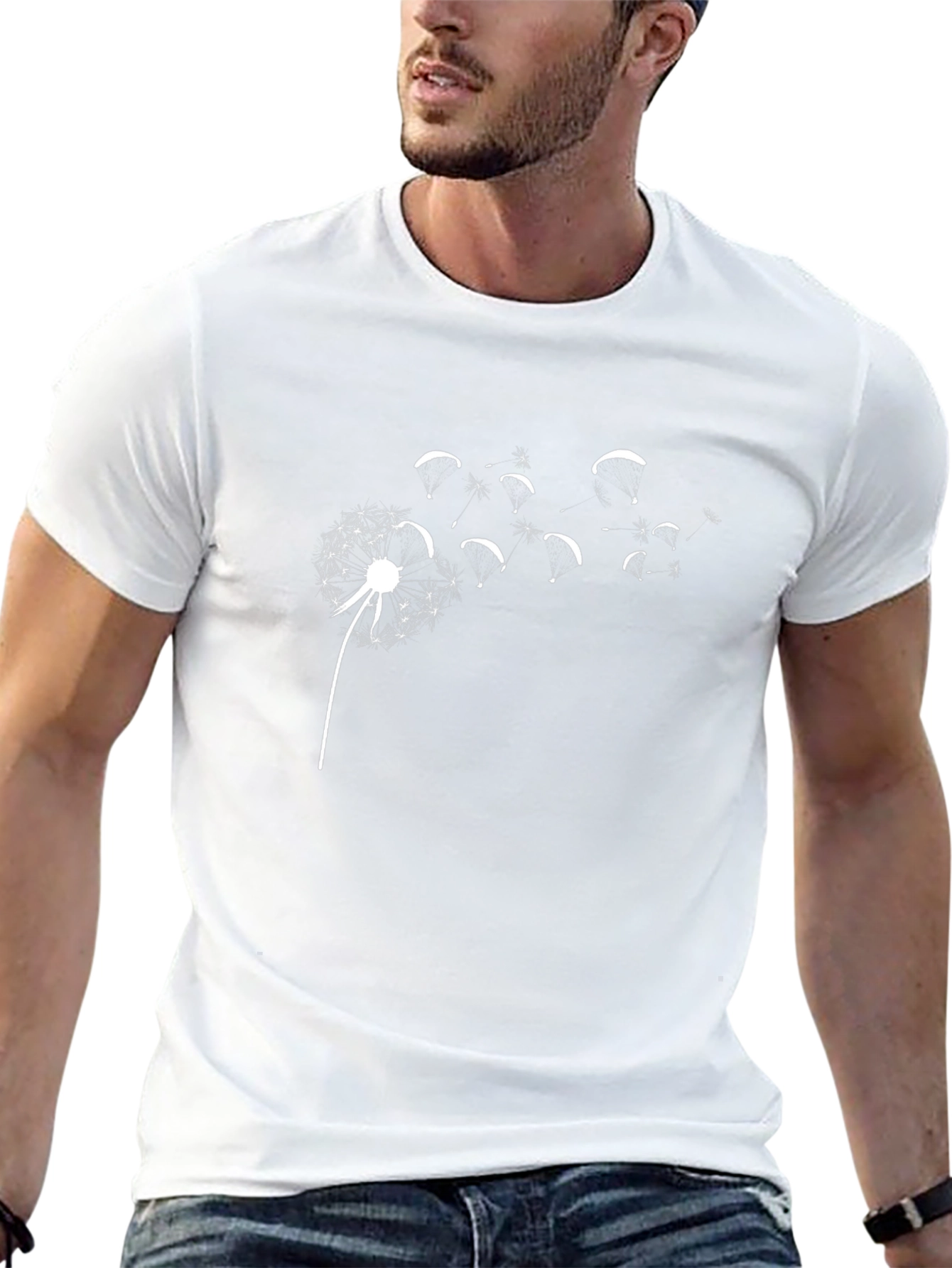 Dandelion Parachute T-Shirt - Unique Graphic Tee