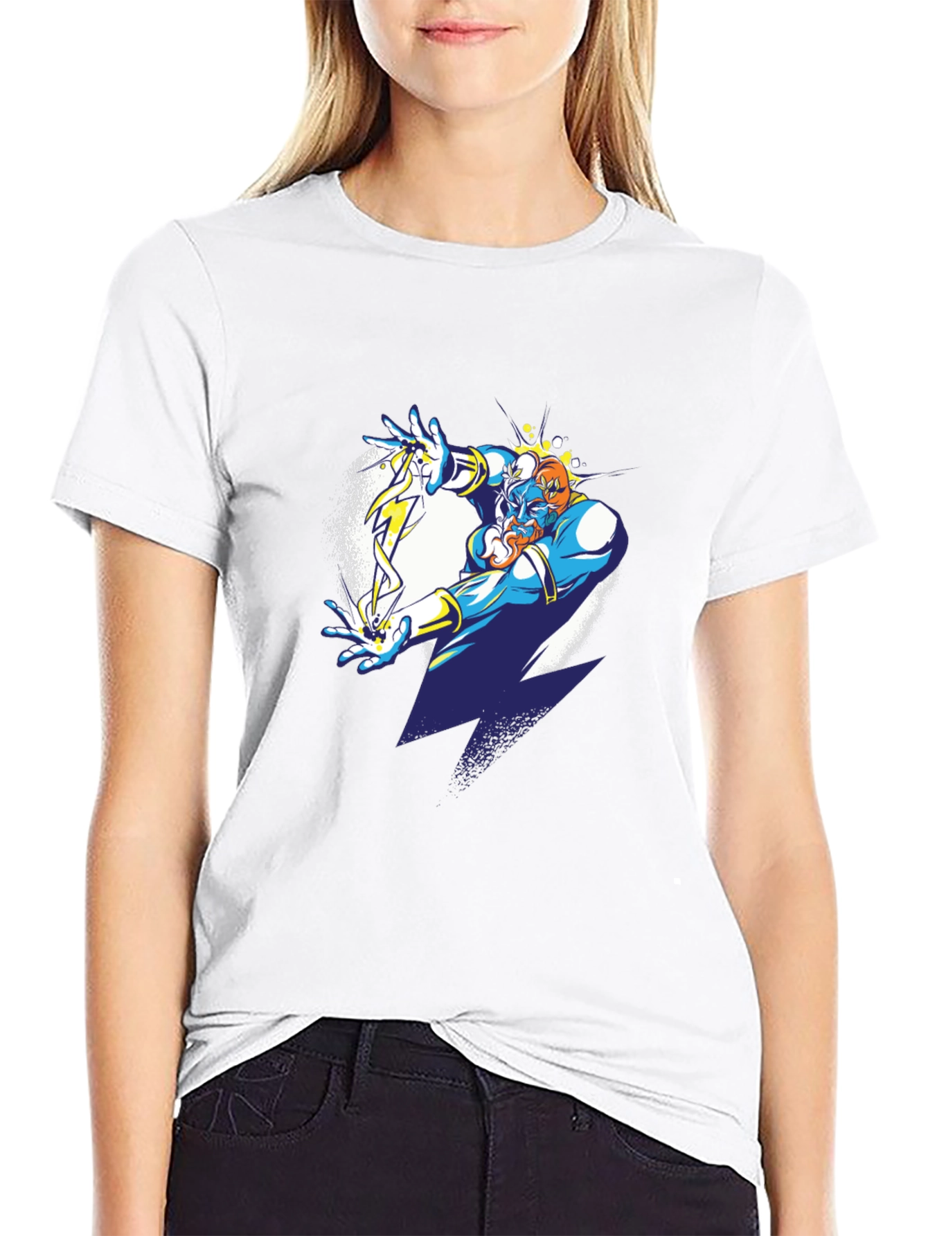 Wizard Graphic Tee - Black Cotton Blend Shirt