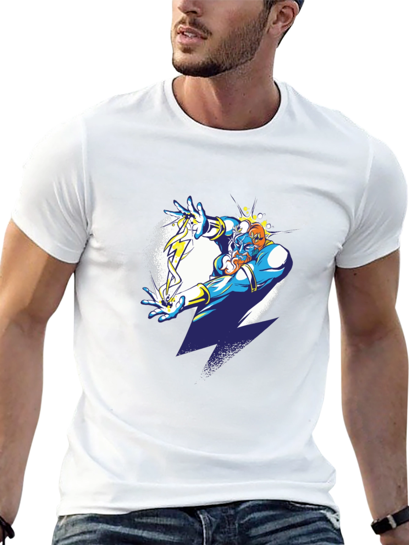Wizard Graphic Tee - Black Cotton Blend Shirt