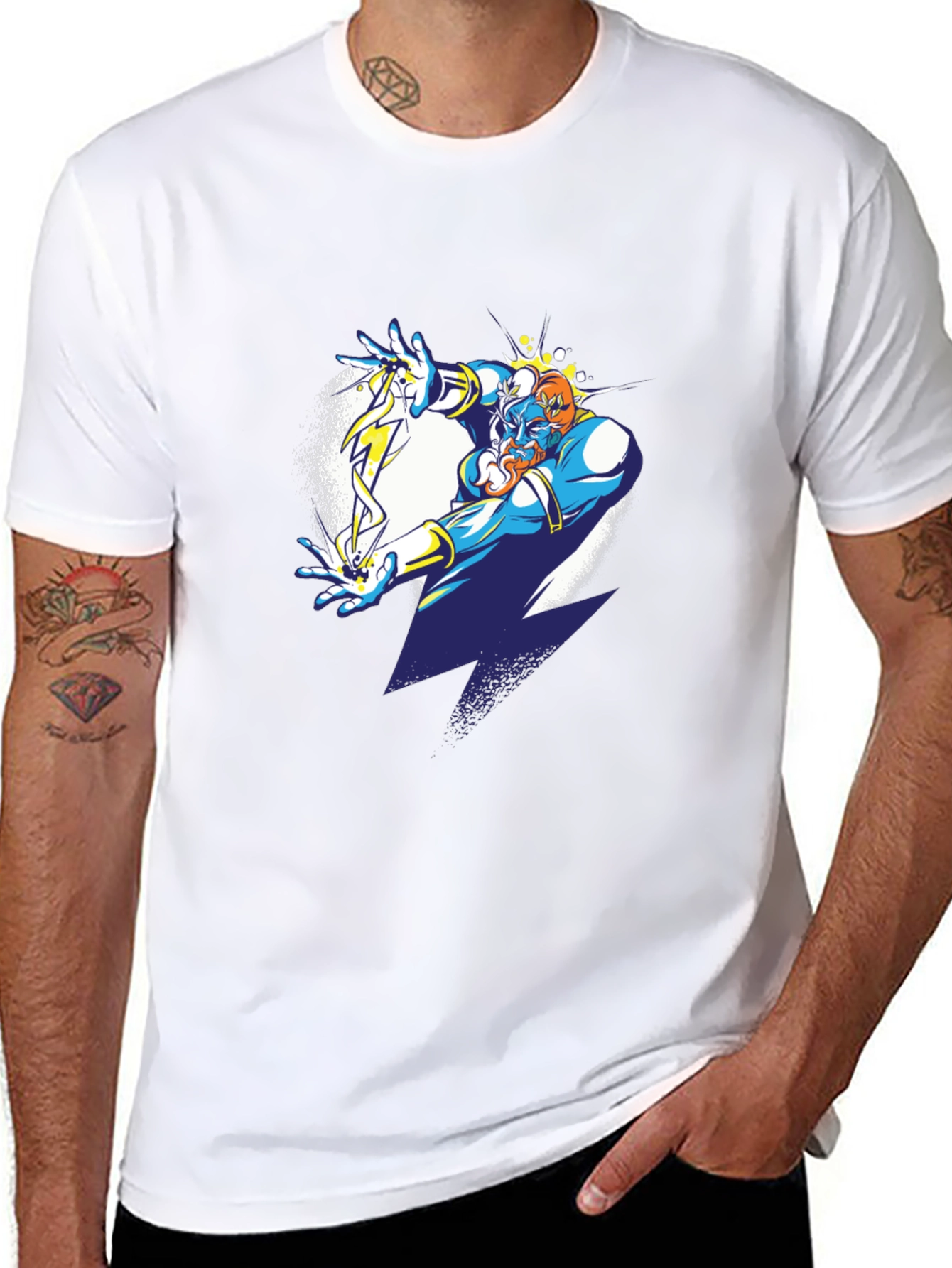 Wizard Graphic Tee - Black Cotton Blend Shirt