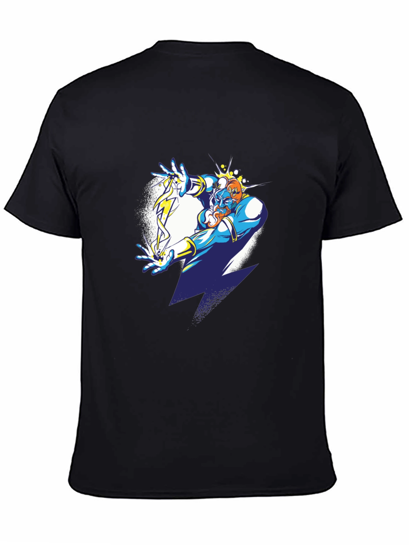 Wizard Graphic Tee - Black Cotton Blend Shirt
