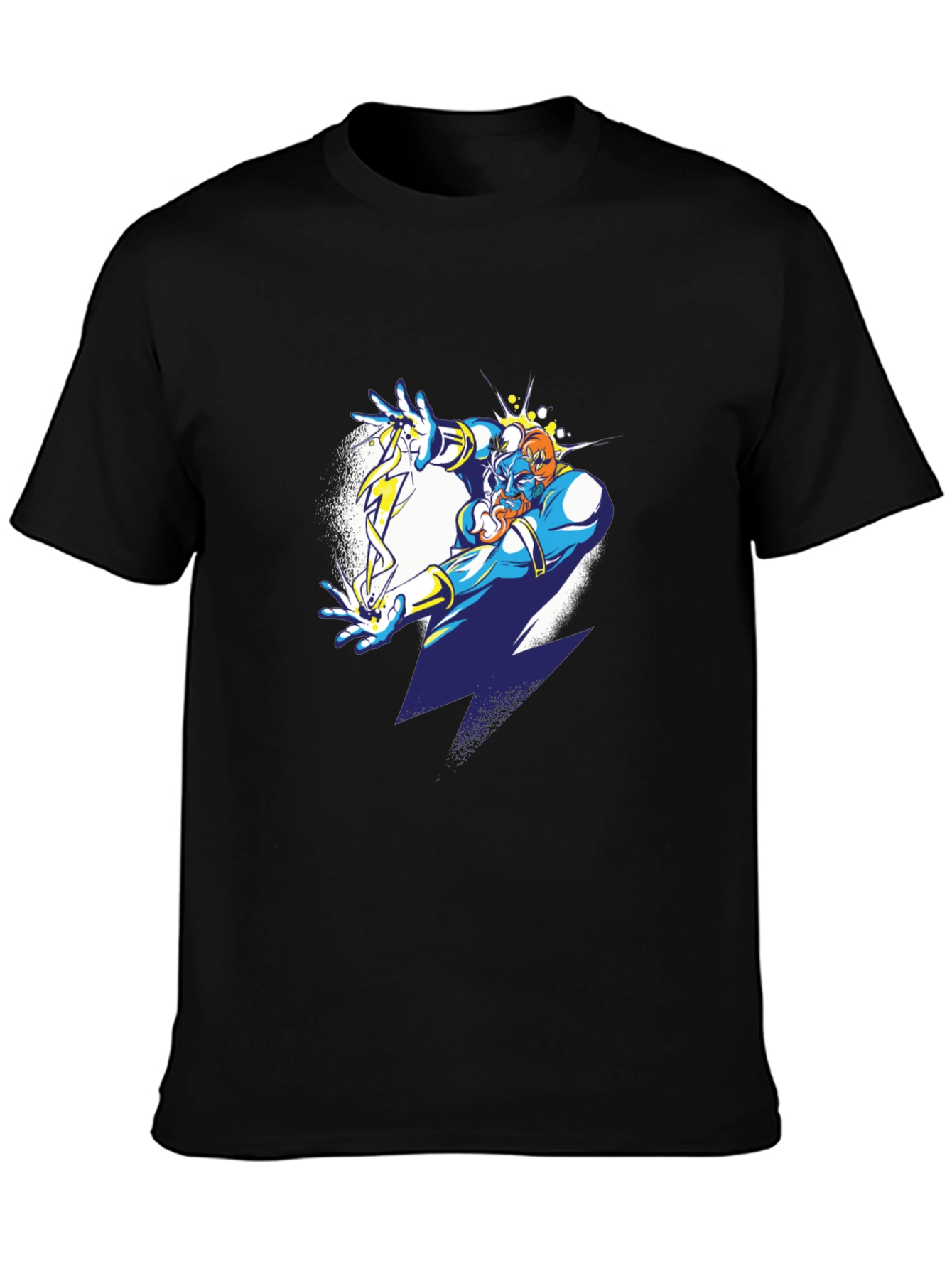 Wizard Graphic Tee - Black Cotton Blend Shirt