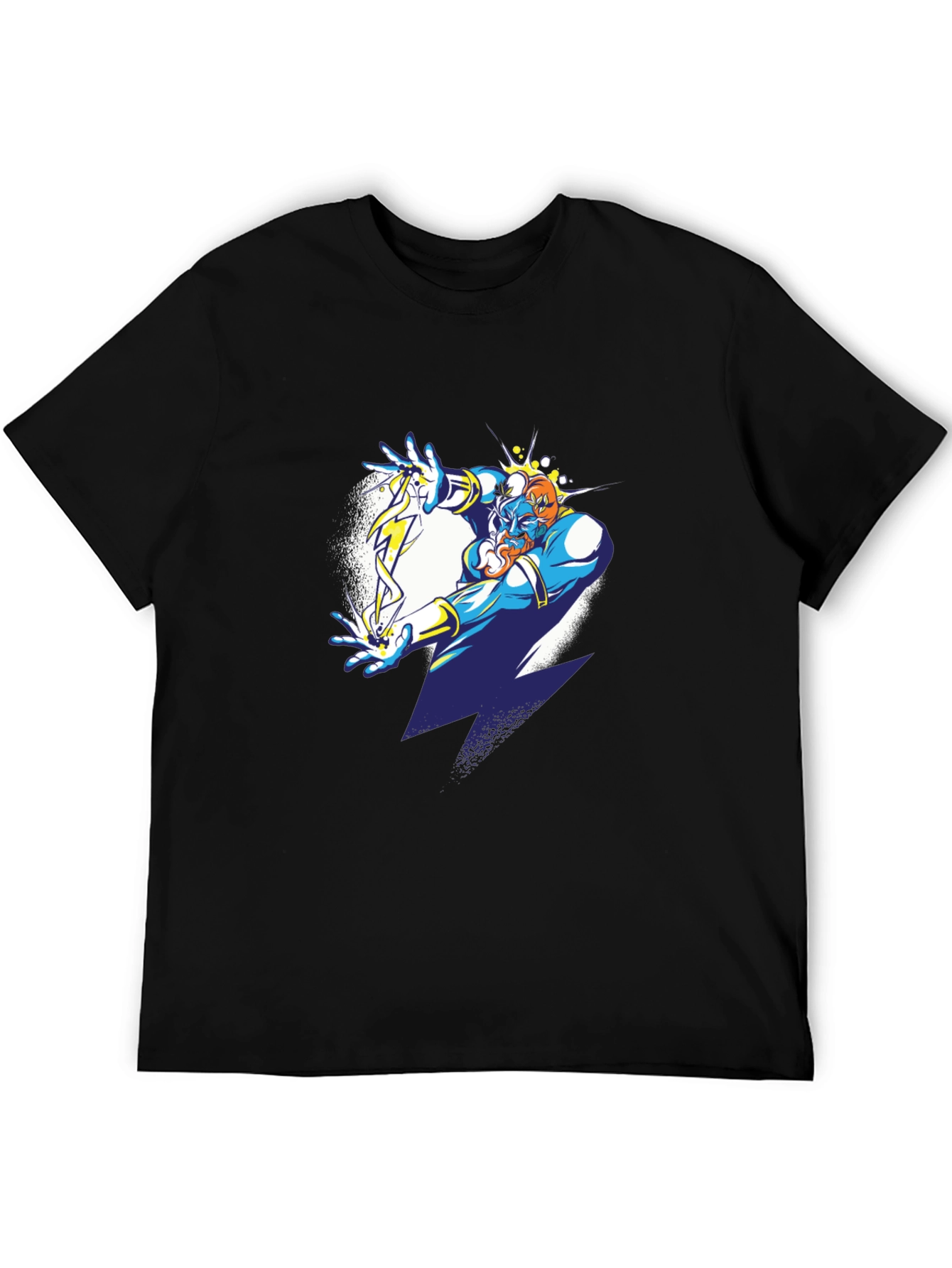 Wizard Graphic Tee - Black Cotton Blend Shirt