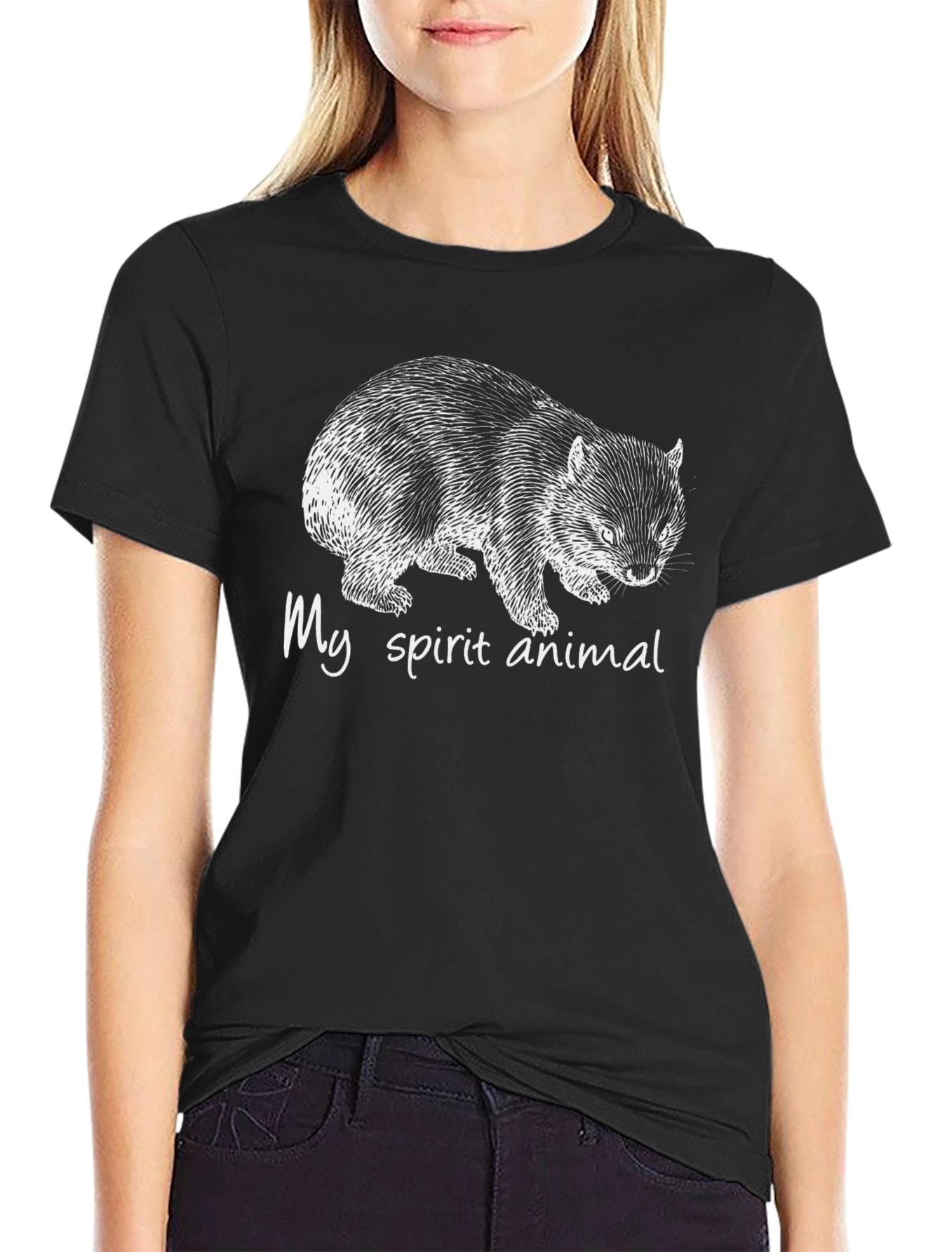 Wombat Spirit Animal Graphic T-Shirt