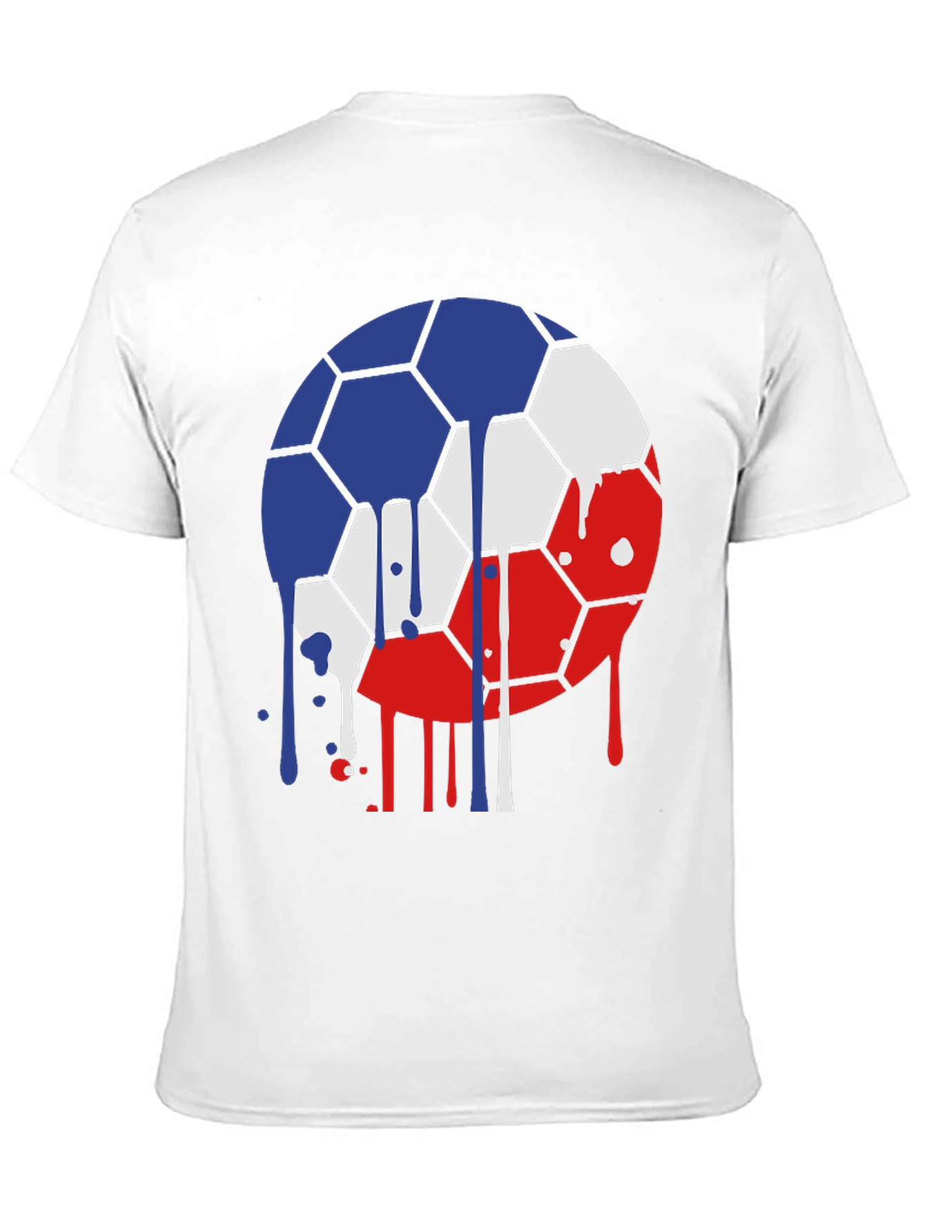 Dripping Soccer Ball Graphic Tee - Unique Design