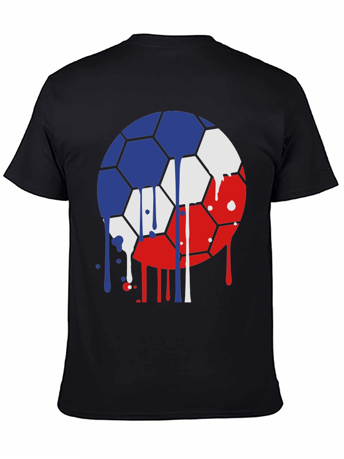 Dripping Soccer Ball Graphic Tee - Unique Design