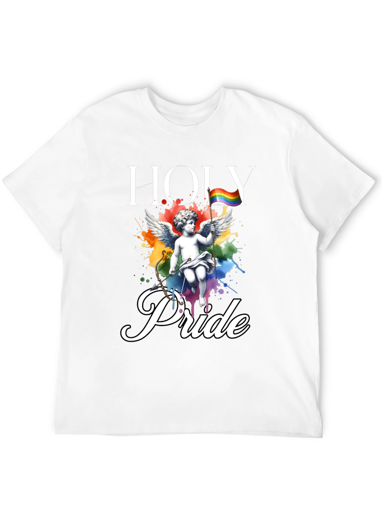 Holy Pride T-Shirt - LGBTQ+ Rainbow Angel Tee