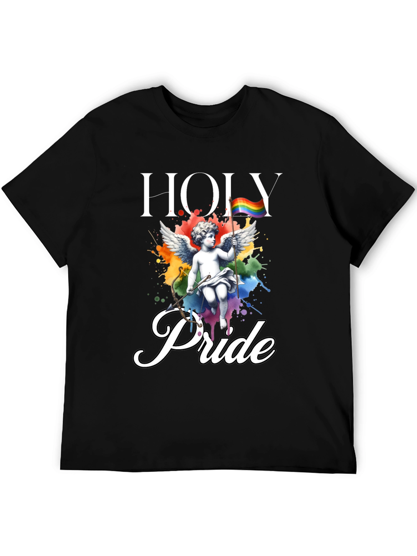 Holy Pride T-Shirt - LGBTQ+ Rainbow Angel Tee