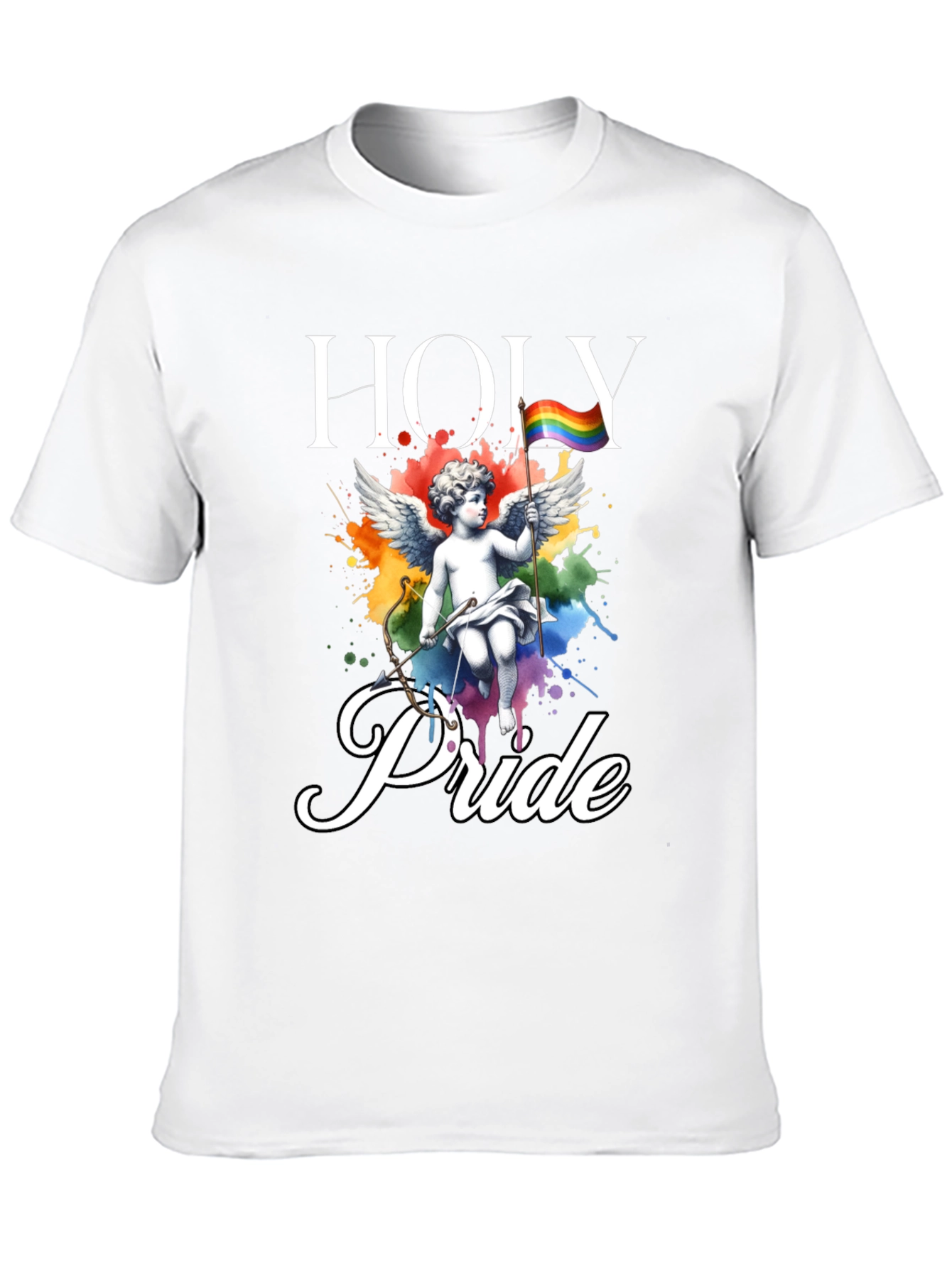 Holy Pride T-Shirt - LGBTQ+ Rainbow Angel Tee