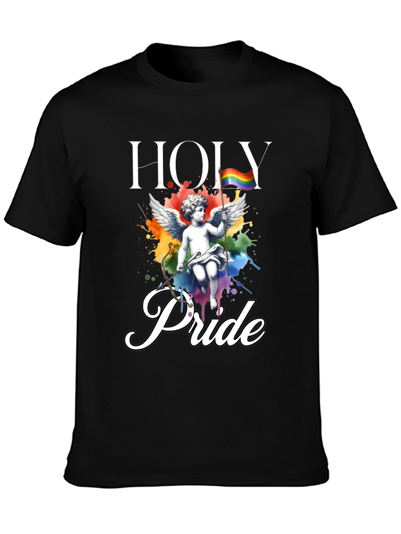 Holy Pride T-Shirt - LGBTQ+ Rainbow Angel Tee